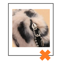 Etui fluffy panterprint wit